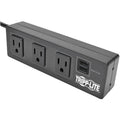 Tripp Lite 3-Outlet Surge Protector Power Strip w/ 2-Port USB Charging Black - 3 x NEMA 5-15R, 2 x USB - 510 J - 120 V AC Input - 120 V AC, 5 V DC Output - TLP310USBS - eCommerce Business Prime