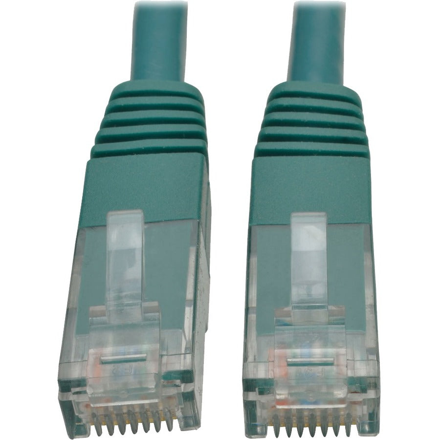Tripp Lite 2ft Cat6 Gigabit Molded Patch Cable RJ45 M/M 550MHz 24 AWG Green - Category 6 for Network Device, Router, Modem, Blu-ray Player, Printer, Computer - 128 MB/s - Patch Cable - 2 ft - 1 x RJ-4...  - N200-002-GN - eCommerce Business Prime