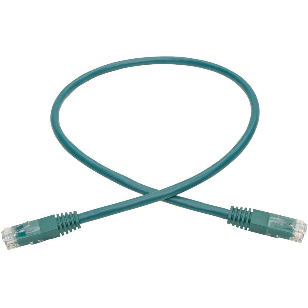Tripp Lite 2ft Cat6 Gigabit Molded Patch Cable RJ45 M/M 550MHz 24 AWG Green - Category 6 for Network Device, Router, Modem, Blu-ray Player, Printer, Computer - 128 MB/s - Patch Cable - 2 ft - 1 x RJ-4...  - N200-002-GN - eCommerce Business Prime