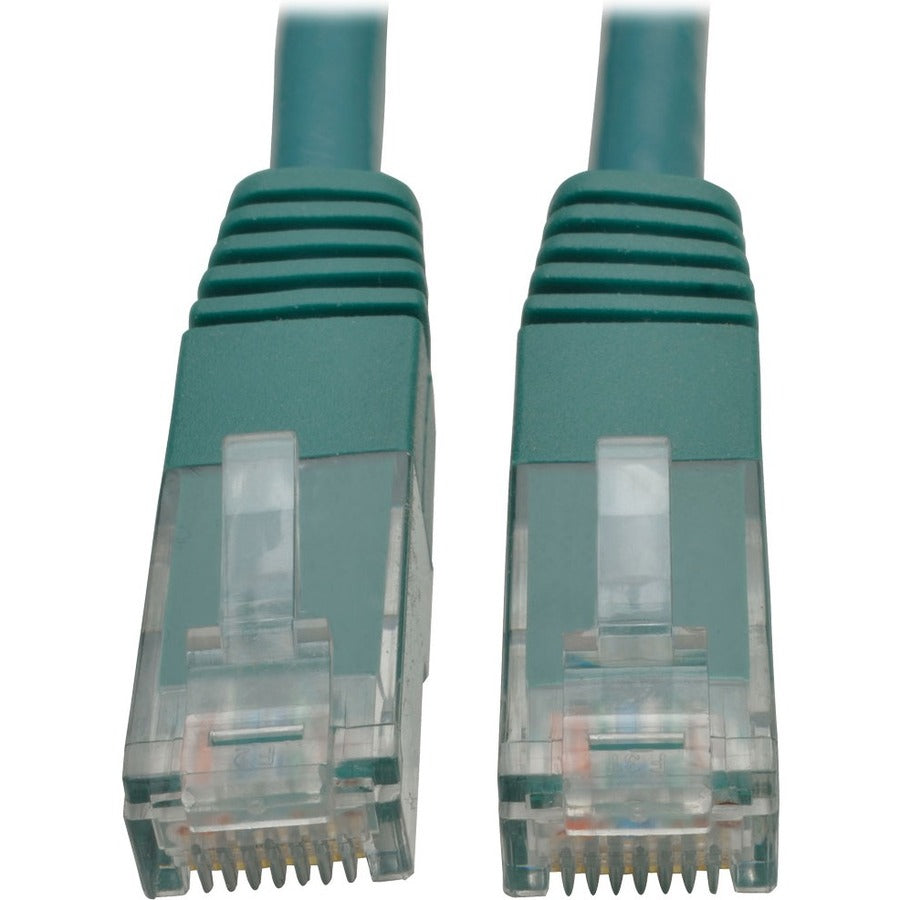 Tripp Lite 3ft Cat6 Gigabit Molded Patch Cable RJ45 M/M 550MHz 24 AWG Green - Category 6 for Network Device, Router, Modem, Blu-ray Player, Printer, Computer - 128 MB/s - Patch Cable - 3 ft - 1 x RJ-4...  - N200-003-GN - eCommerce Business Prime