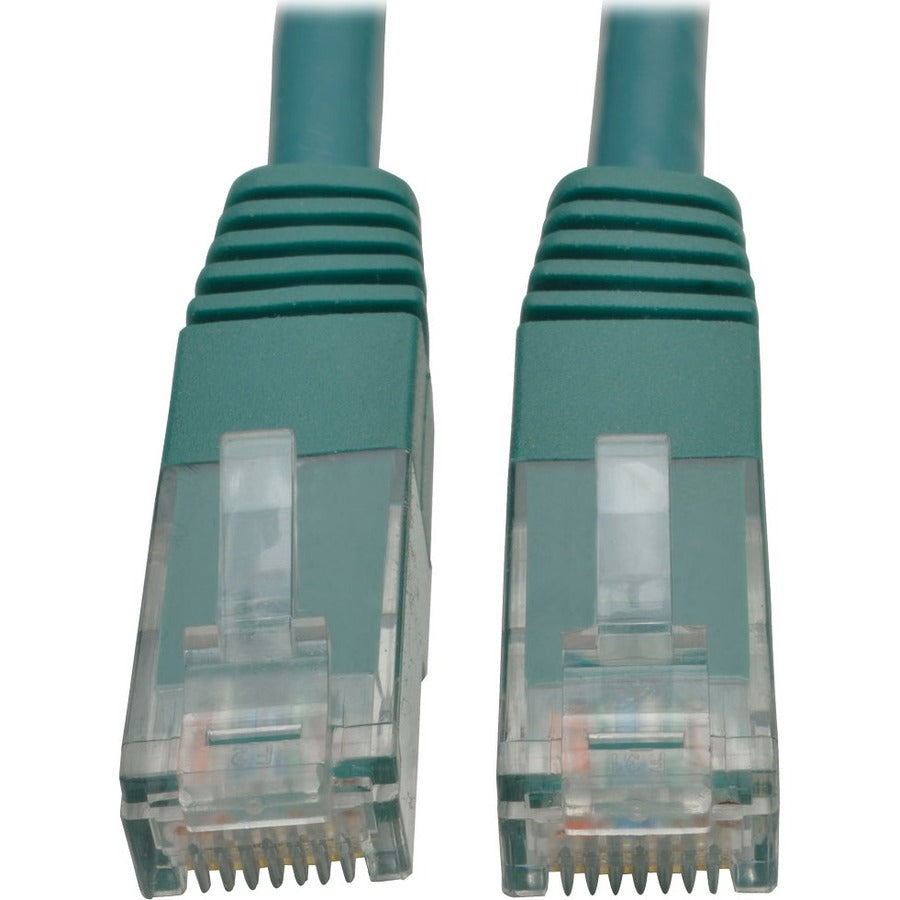 Tripp Lite 5ft Cat6 Gigabit Molded Patch Cable RJ45 M/M 550MHz 24 AWG Green - Category 6 for Network Device, Router, Modem, Blu-ray Player, Printer, Computer - 128 MB/s - Patch Cable - 5 ft - 1 x RJ-4...  - N200-005-GN - eCommerce Business Prime