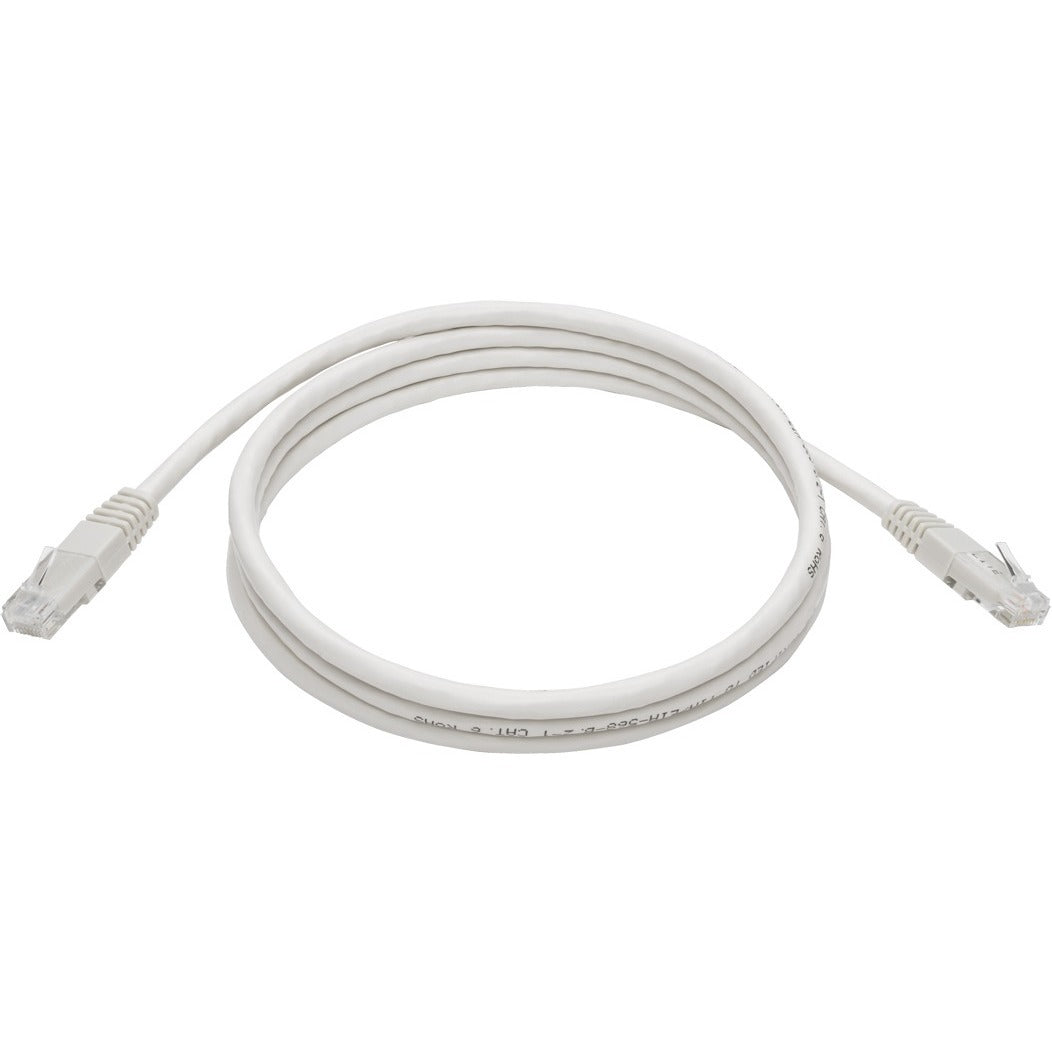 Tripp Lite 5ft Cat6 Gigabit Molded Patch Cable RJ45 M/M 550MHz 24 AWG White - Category 6 for Network Device, Router, Modem, Blu-ray Player, Printer, Computer - 128 MB/s - Patch Cable - 5 ft - 1 x RJ-4...  - N200-005-WH - eCommerce Business Prime