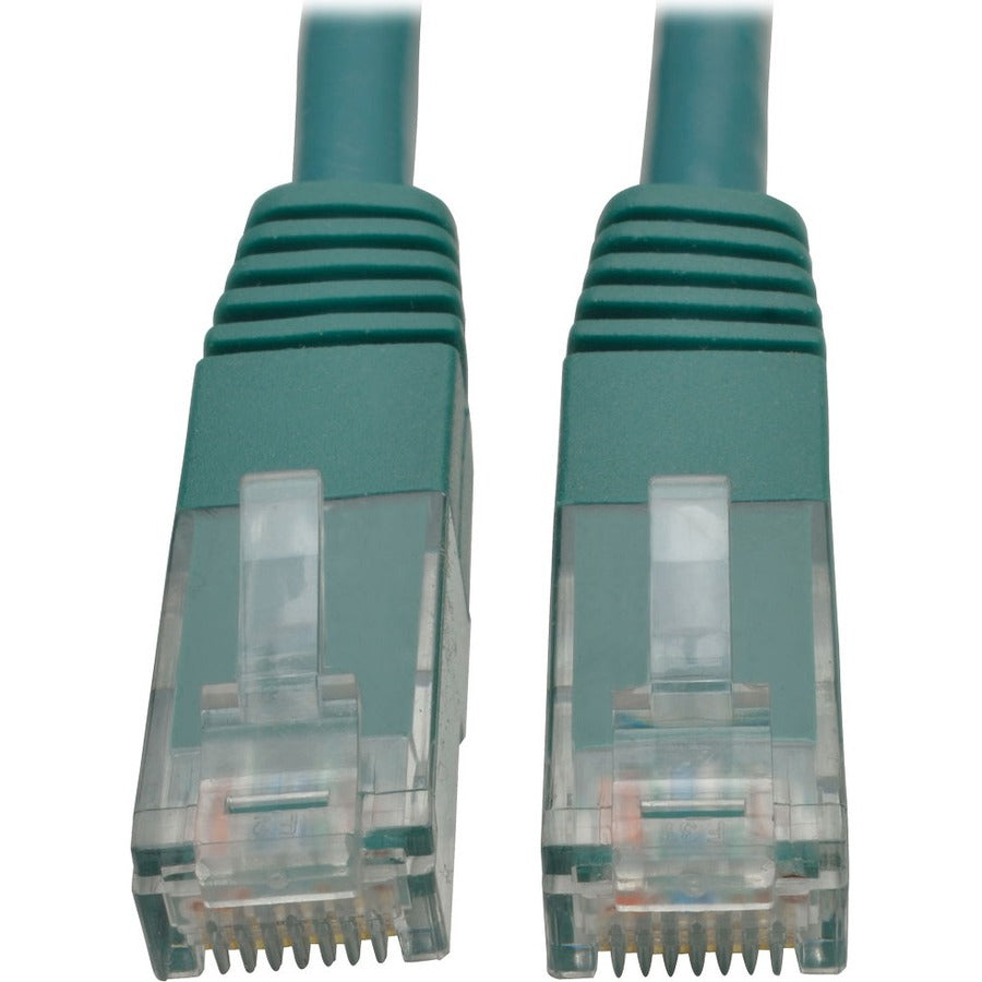 Tripp Lite 7ft Cat6 Gigabit Molded Patch Cable RJ45 M/M 550MHz 24 AWG Green - Category 6 for Network Device, Router, Modem, Blu-ray Player, Printer, Computer - 128 MB/s - Patch Cable - 7 ft - 1 x RJ-4...  - N200-007-GN - eCommerce Business Prime