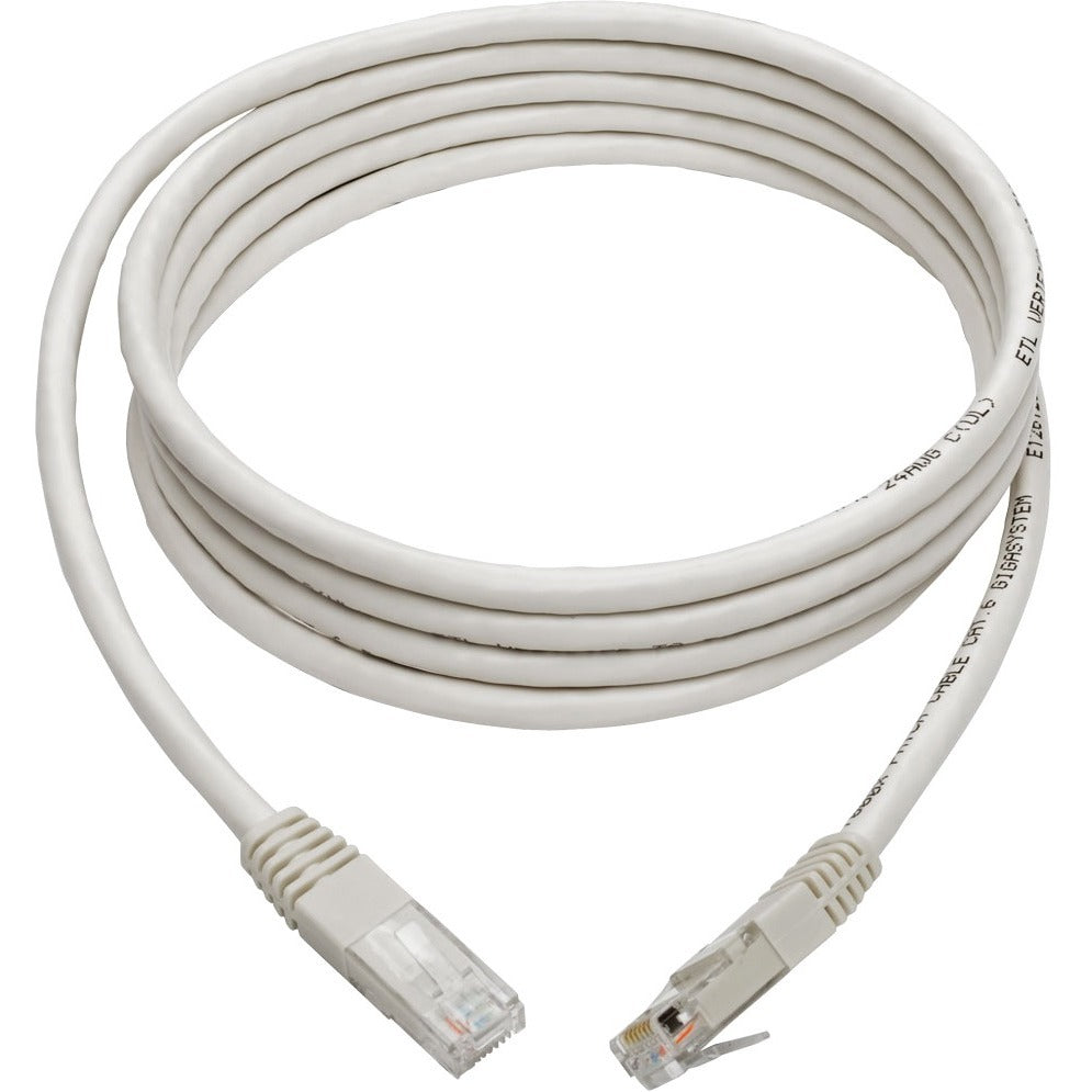 Tripp Lite 7ft Cat6 Gigabit Molded Patch Cable RJ45 M/M 550MHz 24 AWG White - Category 6 for Network Device, Router, Modem, Blu-ray Player, Printer, Computer - 128 MB/s - Patch Cable - 7 ft - 1 x RJ-4...  - N200-007-WH - eCommerce Business Prime