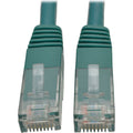 Tripp Lite 15ft Cat6 Gigabit Molded Patch Cable RJ45 M/M 550MHz 24AWG Green - Category 6 for Network Device, Router, Modem, Blu-ray Player, Printer, Computer - 128 MB/s - Patch Cable - 15 ft - 1 x RJ-...  - N200-015-GN - eCommerce Business Prime