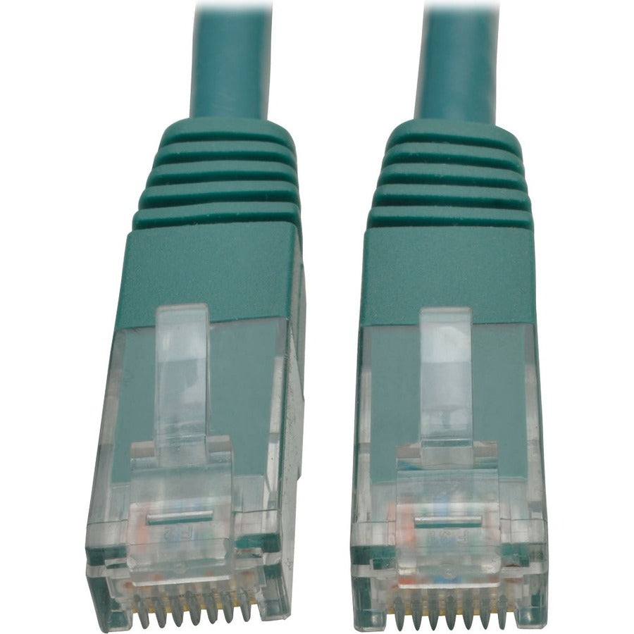 Tripp Lite 15ft Cat6 Gigabit Molded Patch Cable RJ45 M/M 550MHz 24AWG Green - Category 6 for Network Device, Router, Modem, Blu-ray Player, Printer, Computer - 128 MB/s - Patch Cable - 15 ft - 1 x RJ-...  - N200-015-GN - eCommerce Business Prime