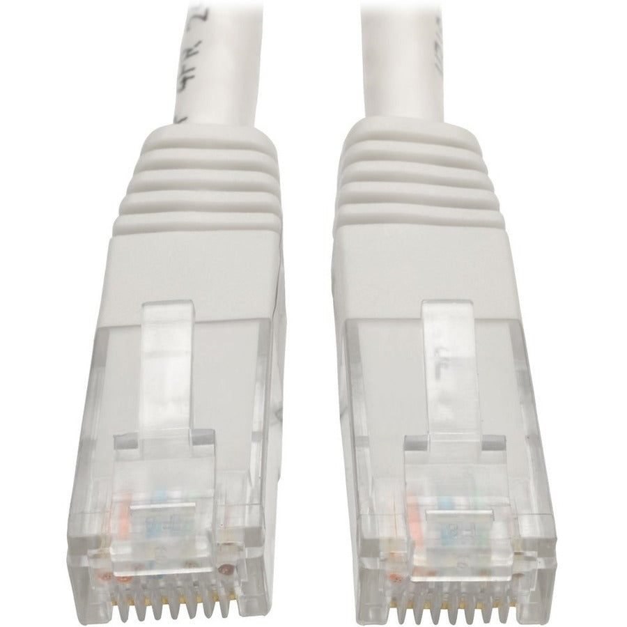Tripp Lite 15ft Cat6 Gigabit Molded Patch Cable RJ45 M/M 550MHz 24AWG White - Category 6 for Network Device, Router, Modem, Blu-ray Player, Printer, Computer - 128 MB/s - Patch Cable - 15 ft - 1 x RJ-...  - N200-015-WH - eCommerce Business Prime
