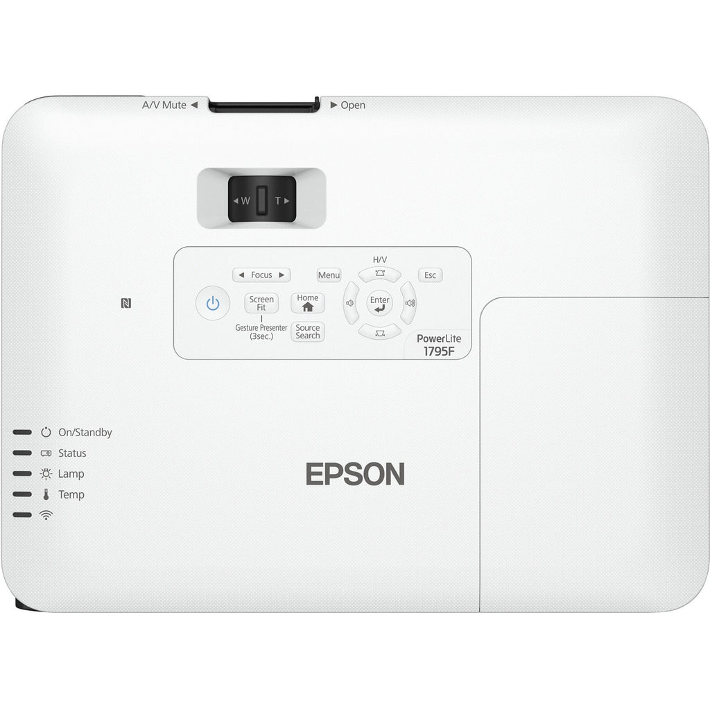 Epson PowerLite 1795F LCD Projector - 16:9 - 1920 x 1080 - Rear, Ceiling, Front - 1080p - 4000 Hour Normal Mode - 7000 Hour Economy Mode - Full HD - 10,000:1 - 3200 lm - HDMI - USB - Wireless LAN - V11H796020 - eCommerce Business Prime