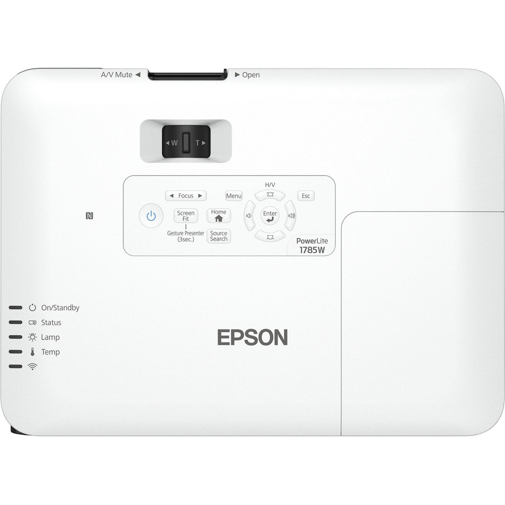 Epson PowerLite 1785W LCD Projector - 16:10 - 1280 x 800 - Rear, Ceiling, Front - 4000 Hour Normal Mode - 7000 Hour Economy Mode - WXGA - 10,000:1 - 3200 lm - HDMI - USB - Wireless LAN - V11H793020 - eCommerce Business Prime