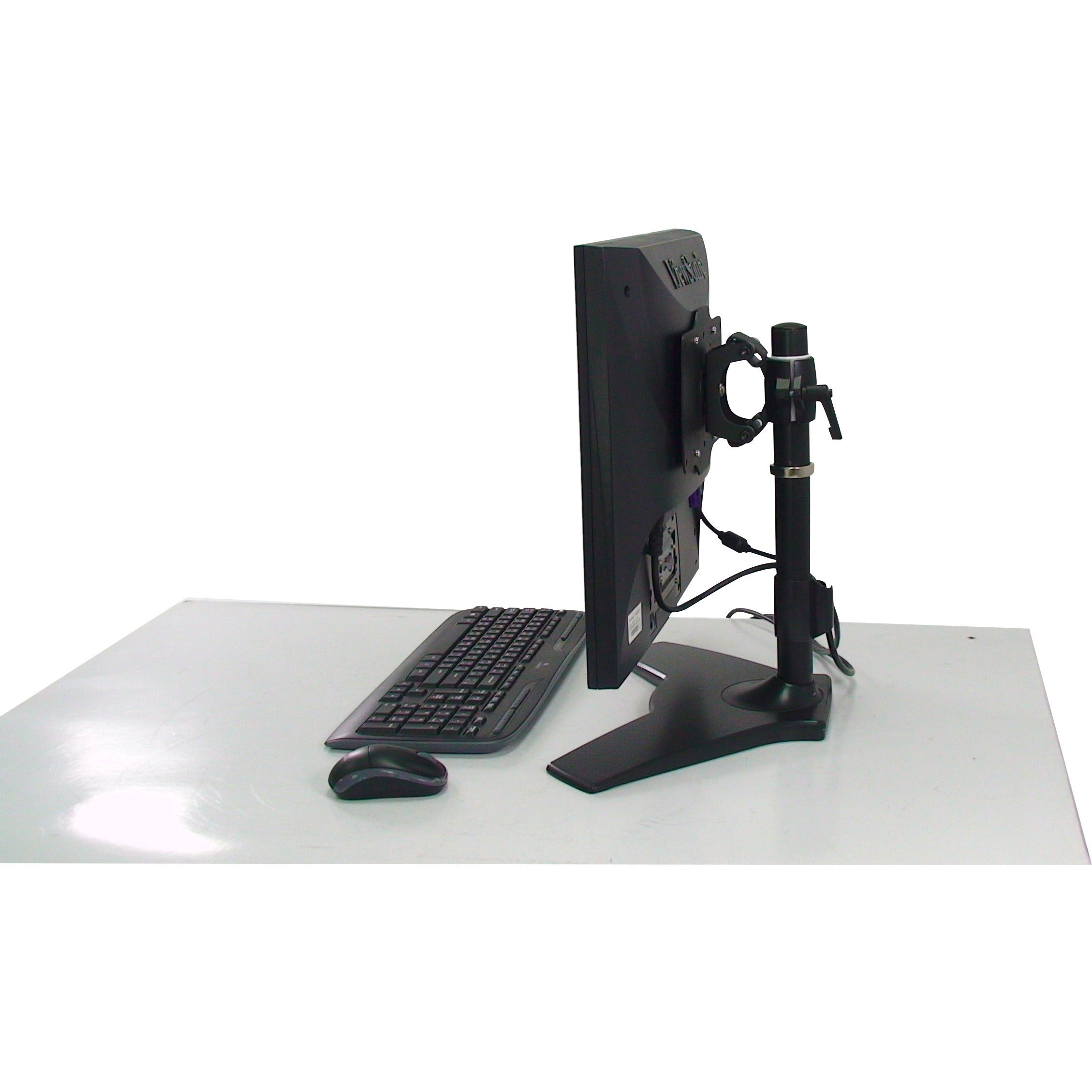Amer Stand Mount Max 32" Monitor - Up to 32" Screen Support - 33.10 lb Load Capacity - 20" Height x 19.9" Width - Aluminum Alloy, Plastic, Steel - TAA Compliant - AMR1S32 - eCommerce Business Prime