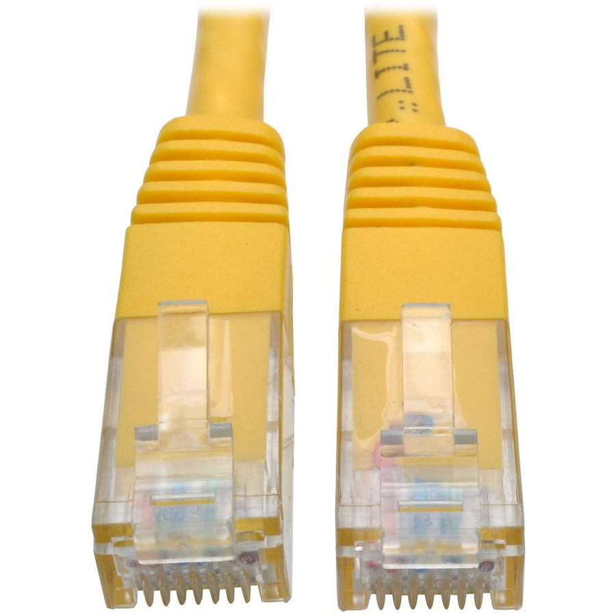 Tripp Lite 10ft Cat6 Gigabit Molded Patch Cable RJ45 MM 550MHz 24AWG Yellow - Category 6 for Network Device, Router, Modem, Blu-ray Player, Printer, Computer - 128 MB/s - Patch Cable - 10 ft - 1 x RJ-...  - N200-010-YW - eCommerce Business Prime