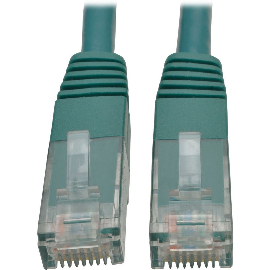 Tripp Lite 25ft Cat6 Gigabit Molded Patch Cable RJ45 M/M 550MHz 24AWG Green - Category 6 for Network Device, Router, Modem, Blu-ray Player, Printer, Computer - 128 MB/s - Patch Cable - 25 ft - 1 x RJ-...  - N200-025-GN - eCommerce Business Prime