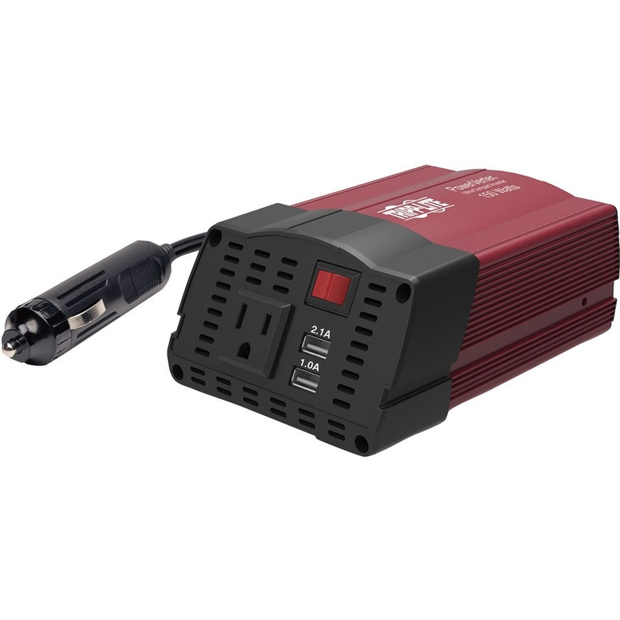 Tripp Lite 150W Compact Car Inverter 12V 120V 2-Port USB Charging 1 Outlet - Input Voltage: 12 V DC - Output Voltage: 5 V DC - Continuous Power: 150 W - PV150USB - eCommerce Business Prime
