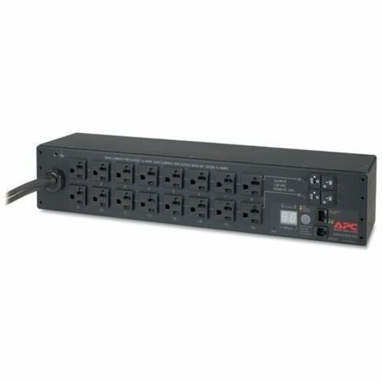 APC by Schneider Electric Rack PDU, Metered, 2U, 30A, 120V, (16) 5-20 - Metered - NEMA L5-30P - 16 x NEMA 5-20R - 120 V AC - 2U - Rack-mountable - AP7802B - eCommerce Business Prime
