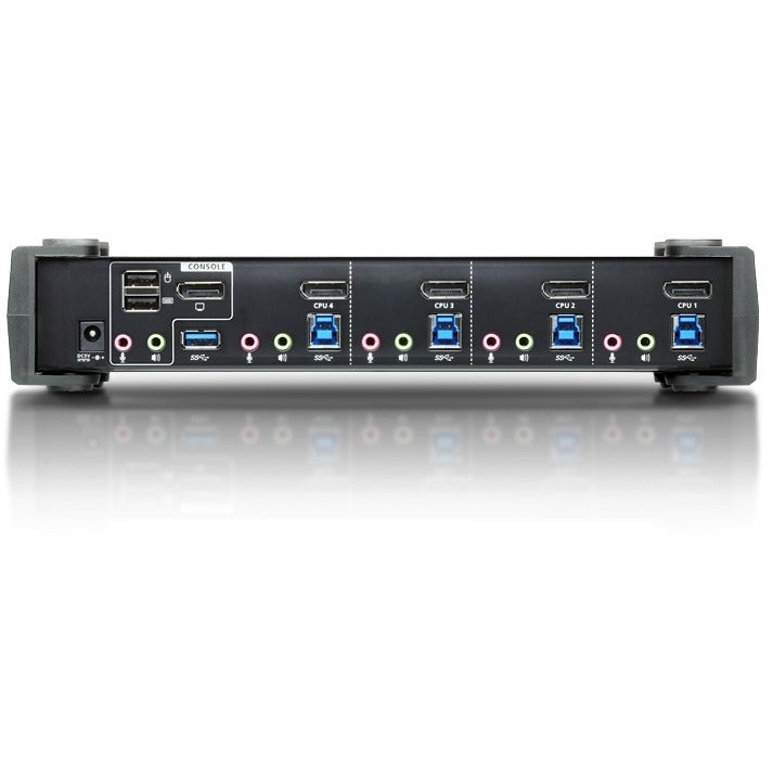 ATEN 4-Port USB 3.0 4K DisplayPort KVMP Switch-TAA Compliant - 4 Computer(s) - 1 Local User(s) - 4096 x 2160 - 8 x USB - 5 x DisplayPort - CS1924 - eCommerce Business Prime