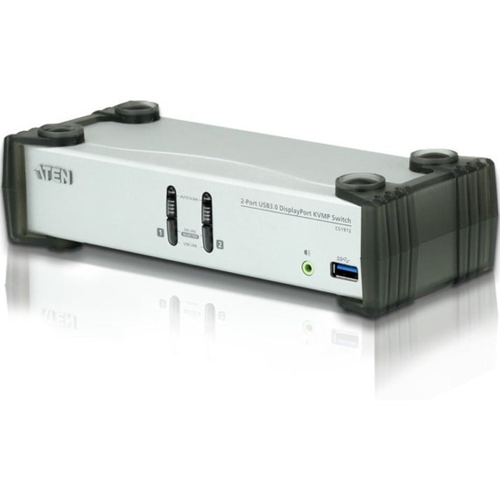 ATEN 2-Port USB 3.0 DisplayPort KVMP Switch-TAA Compliant - 2 Computer(s) - 1 Local User(s) - 3840 x 2160 - 6 x USB - Desktop - 3 x DisplayPort - CS1912 - eCommerce Business Prime
