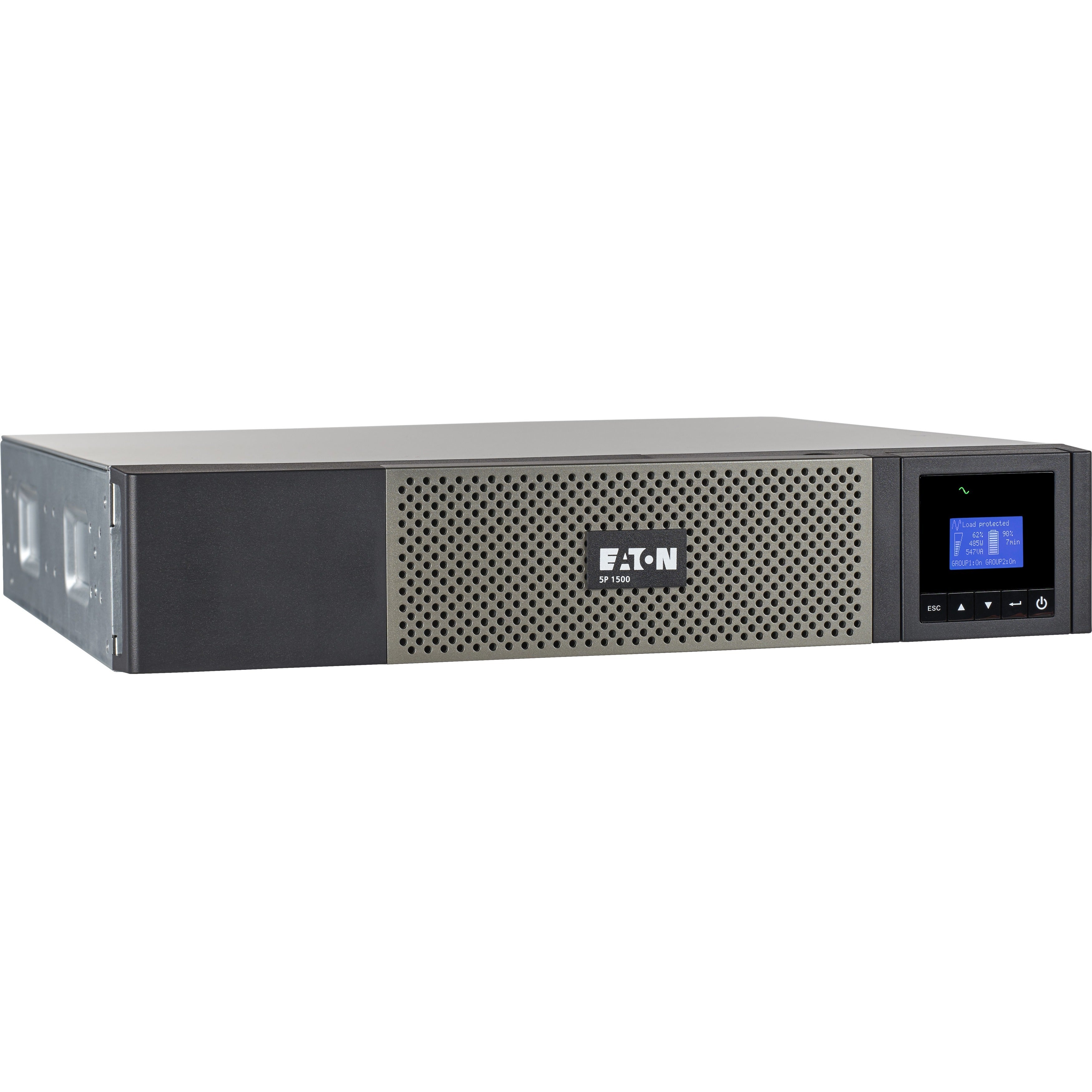 Eaton 5P UPS 1440VA 1100 Watt 120V 2U Rackmount True SineWave Network Card Optional - 2U Rack-mountable, Wall Mountable - 120 V AC Input - 120 V AC Output - 10 x NEMA 5-15R - 5P1500RC - eCommerce Business Prime