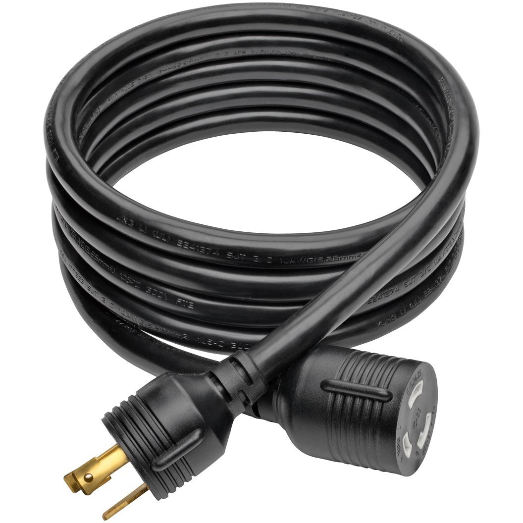 Tripp Lite Heavy Duty Power Extension Cord 30A 10AWG L5-30P L5-30R 10' 10ft - 125 V AC Voltage Rating - 30 A Current Rating - Black - P046-010-LL-30A - eCommerce Business Prime