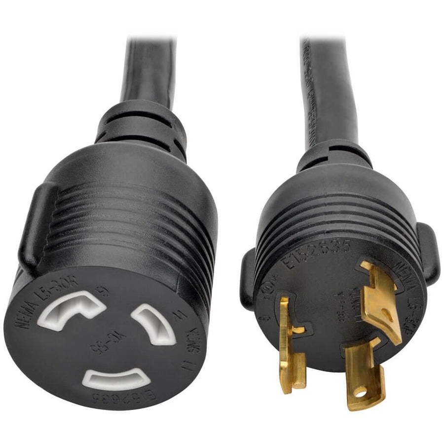Tripp Lite Heavy Duty Power Extension Cord 30A 10AWG L5-30P L5-30R 15' 15ft - 125 V AC Voltage Rating - 30 A Current Rating - Black - P046-015-LL-30A - eCommerce Business Prime
