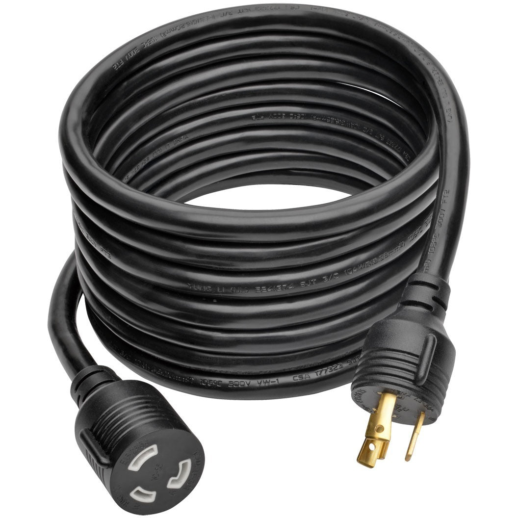 Tripp Lite Heavy Duty Power Extension Cord 30A 10AWG L5-30P L5-30R 15' 15ft - 125 V AC Voltage Rating - 30 A Current Rating - Black - P046-015-LL-30A - eCommerce Business Prime