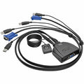 Tripp Lite 2-Port USB/VGA Cable KVM Switch with Cables and USB Peripheral Sharing - 2 Computer(s) - 1 Local User(s) - 0 Remote User(s) - 2048 x 1536 - 0 - 2 x USB1 x VGA - Desktop - B032-VU2 - eCommerce Business Prime