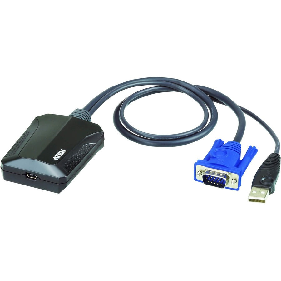 ATEN USB/VGA Video/Data Transfer Cable-TAA Compliant - USB/VGA Video/Data Transfer Cable for Notebook, Server, KVM Switch, Desktop Computer - First End: 1 x USB 2.0 Type A - Male, 1 x 15-pin HD-15 - M...  - CV211 - eCommerce Business Prime