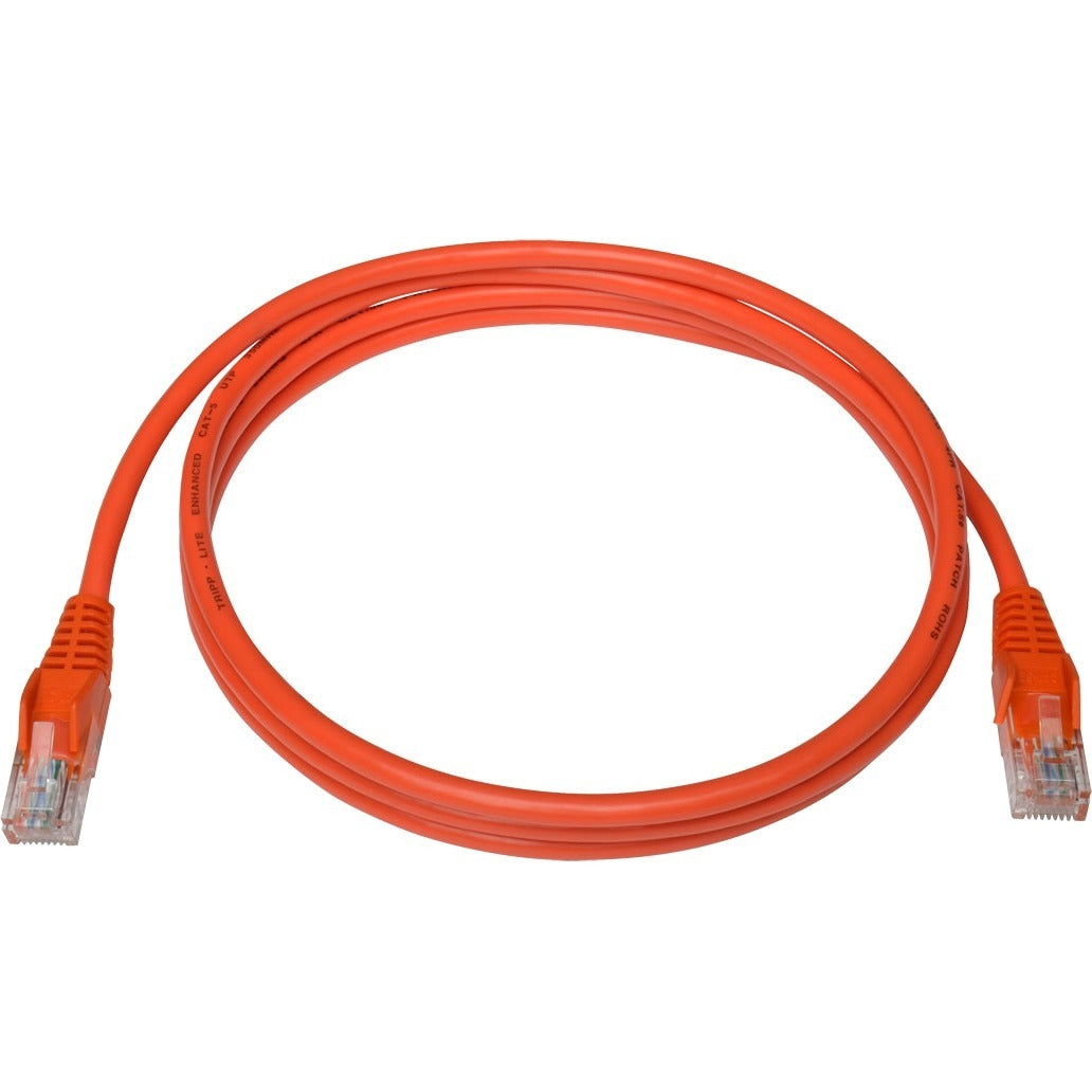 Tripp Lite 5ft Cat5 Cat5e Snagless Molded Patch Cable UTP Orange RJ45 M/M 5' - Category 5e for Network Device, Router, Switch, Printer, Server - 128 MB/s - Patch Cable - 5 ft - 1 x RJ-45 Male Network ...  - N001-005-OR - eCommerce Business Prime