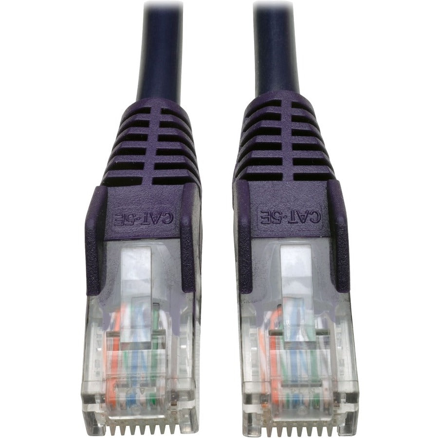 Tripp Lite 25ft Cat5 Cat5e Snagless Molded Patch Cable UTP Purple RJ45 M/M 25' - Category 5e for Network Device, Router, Switch, Printer, Server - 128 MB/s - Patch Cable - 25 ft - 1 x RJ-45 Male Netwo...  - N001-025-PU - eCommerce Business Prime