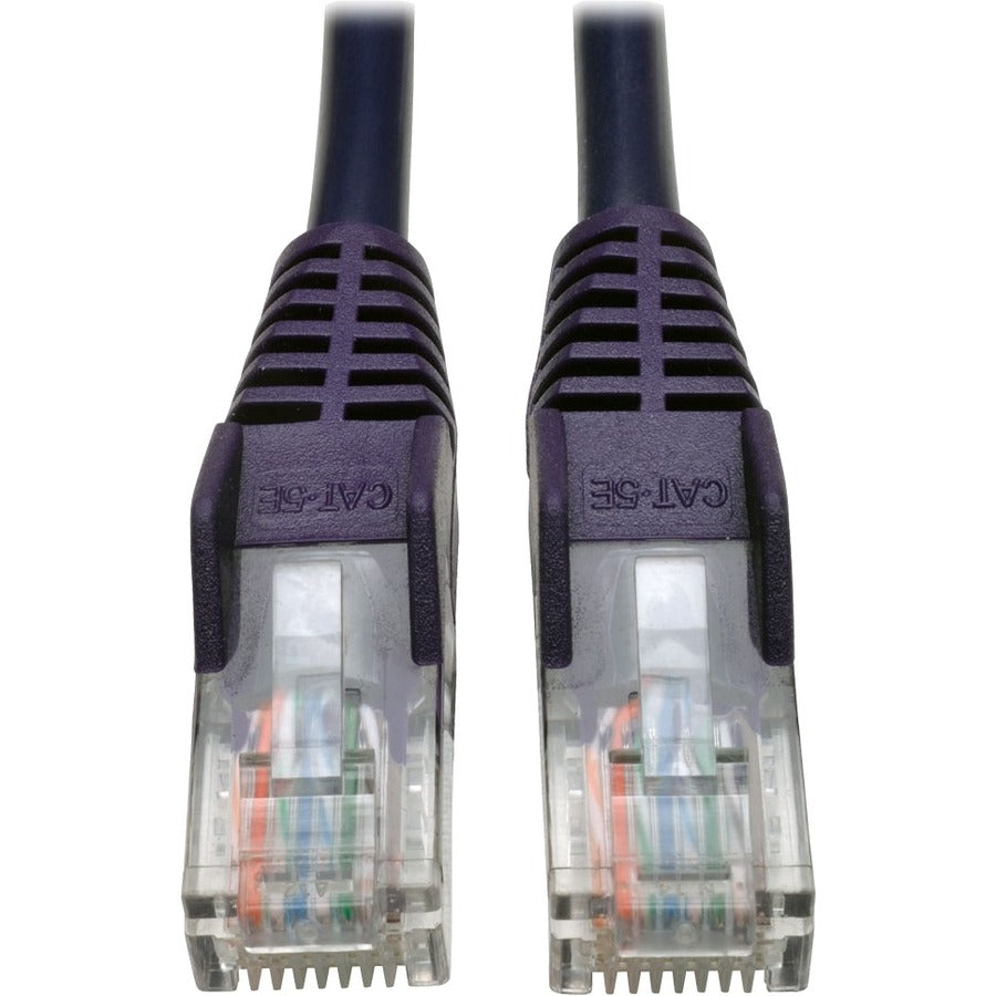 Tripp Lite 3ft Cat5 Cat5e Snagless Molded Patch Cable UTP Purple RJ45 M/M 3' - Category 5e for Network Device, Router, Switch, Printer, Server - 128 MB/s - Patch Cable - 2.95 ft - 1 x RJ-45 Male Netwo...  - N001-003-PU - eCommerce Business Prime