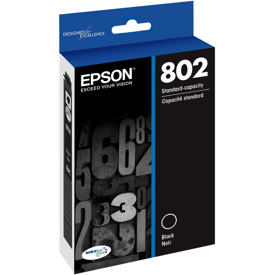 Epson DURABrite Ultra 802 Original Ink Cartridge - Black - Inkjet - 1 Each - T802120-S - eCommerce Business Prime
