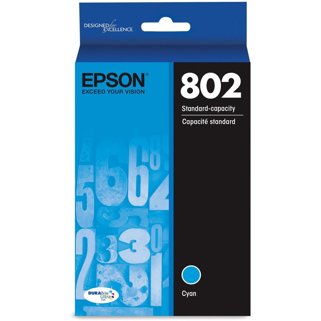 Epson DURABrite Ultra 802 Original Ink Cartridge - Cyan - Inkjet - 1 Each - T802220-S - eCommerce Business Prime
