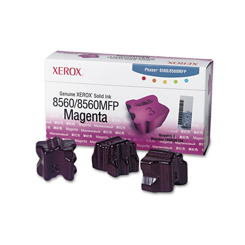 XEROX  Solid Ink Stick, 3,400 Page-Yield, Magenta, 3/Box - 108R00724 XEROX