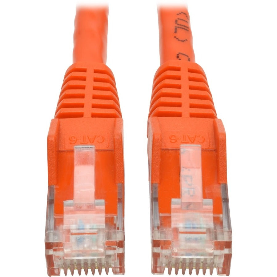Tripp Lite 1ft Cat6 Snagless Molded Patch Cable UTP Orange RJ45 M/M 1' - Category 6 for Switch, Hub, Network Device, Router, Server, Modem, Network Adapter - 128 MB/s - Patch Cable - 1 ft - 1 x RJ-45 ...  - N201-001-OR - eCommerce Business Prime