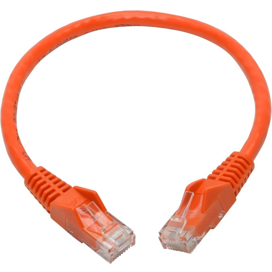 Tripp Lite 1ft Cat6 Snagless Molded Patch Cable UTP Orange RJ45 M/M 1' - Category 6 for Switch, Hub, Network Device, Router, Server, Modem, Network Adapter - 128 MB/s - Patch Cable - 1 ft - 1 x RJ-45 ...  - N201-001-OR - eCommerce Business Prime