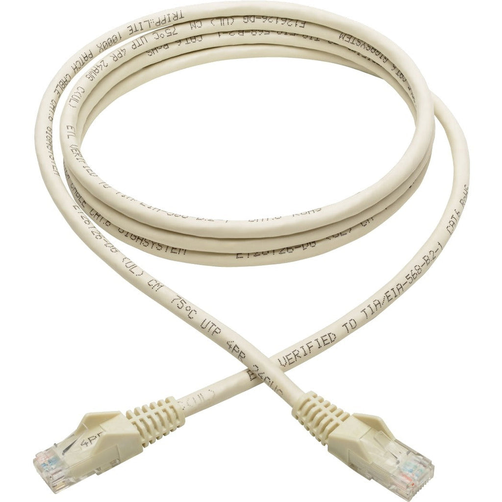 Tripp Lite 6ft Cat6 Snagless Molded Patch Cable UTP White RJ45 M/M 6' - Category 6 for Switch, Hub, Network Device, Router, Modem, Server, Network Adapter - 128 MB/s - Patch Cable - 6 ft - 1 x RJ-45 M...  - N201-006-WH - eCommerce Business Prime