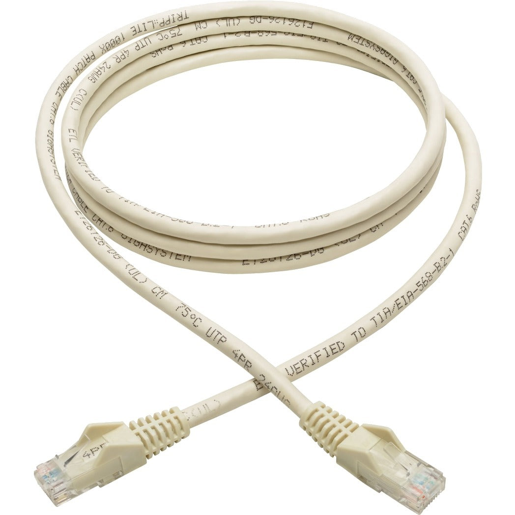 Tripp Lite 6ft Cat6 Snagless Molded Patch Cable UTP White RJ45 M/M 6' - Category 6 for Switch, Hub, Network Device, Router, Modem, Server, Network Adapter - 128 MB/s - Patch Cable - 6 ft - 1 x RJ-45 M...  - N201-006-WH - eCommerce Business Prime