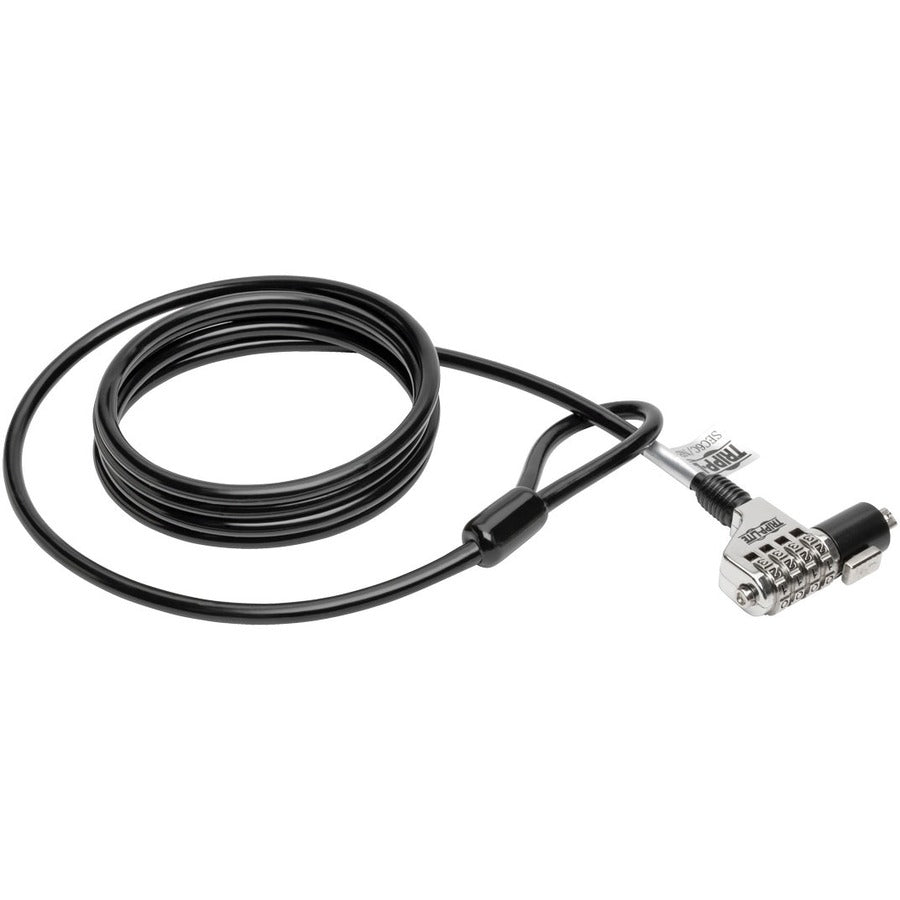 Tripp Lite Laptop Security Lock Combination Theft Deterrent Cable 6ft 6' - Resettable - 4-digit Combination Lock - Polyvinyl Chloride (PVC) - 6 ft - For Notebook, Docking Station - SEC6C - eCommerce Business Prime