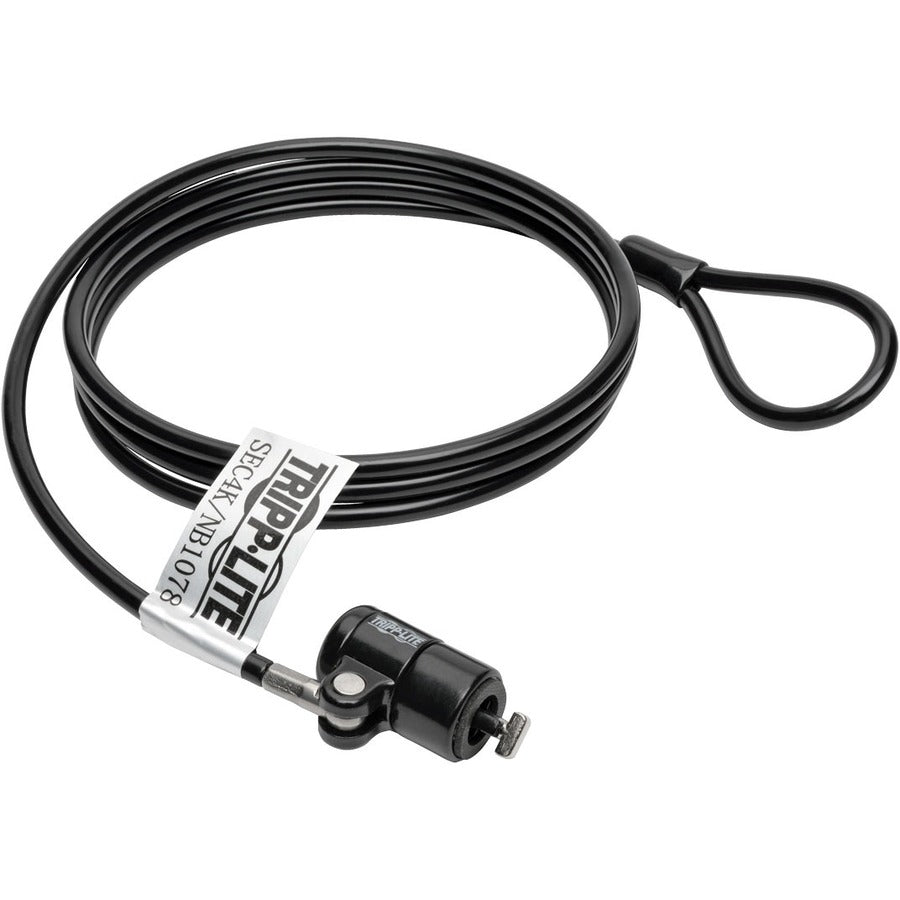 Tripp Lite Laptop Security Lock Keyed Theft Deterrent Cable 4ft 4' - Polyvinyl Chloride (PVC), Nickel, Zinc Alloy - 4 ft - For Notebook, Docking Station - SEC4K - eCommerce Business Prime