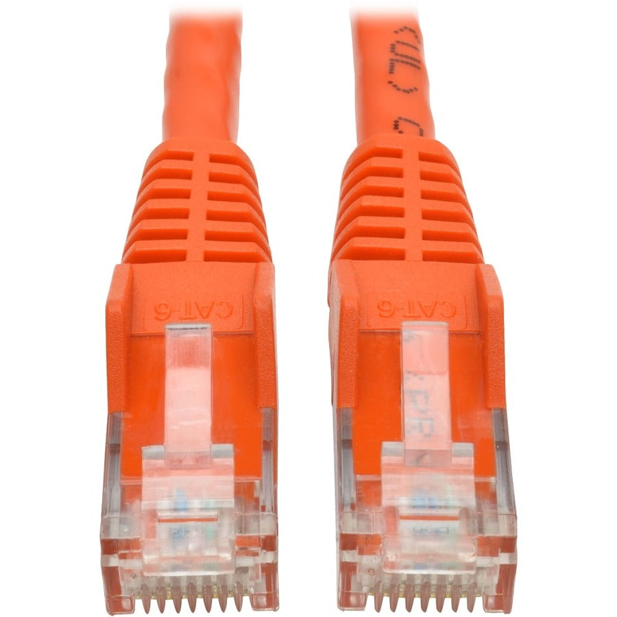 Tripp Lite 15ft Cat6 Snagless Molded Patch Cable UTP Orange RJ45 M/M 15' - Category 6 for Switch, Hub, Network Device, Router, Modem, Server, Network Adapter - 128 MB/s - Patch Cable - 15 ft - 1 x RJ-...  - N201-015-OR - eCommerce Business Prime