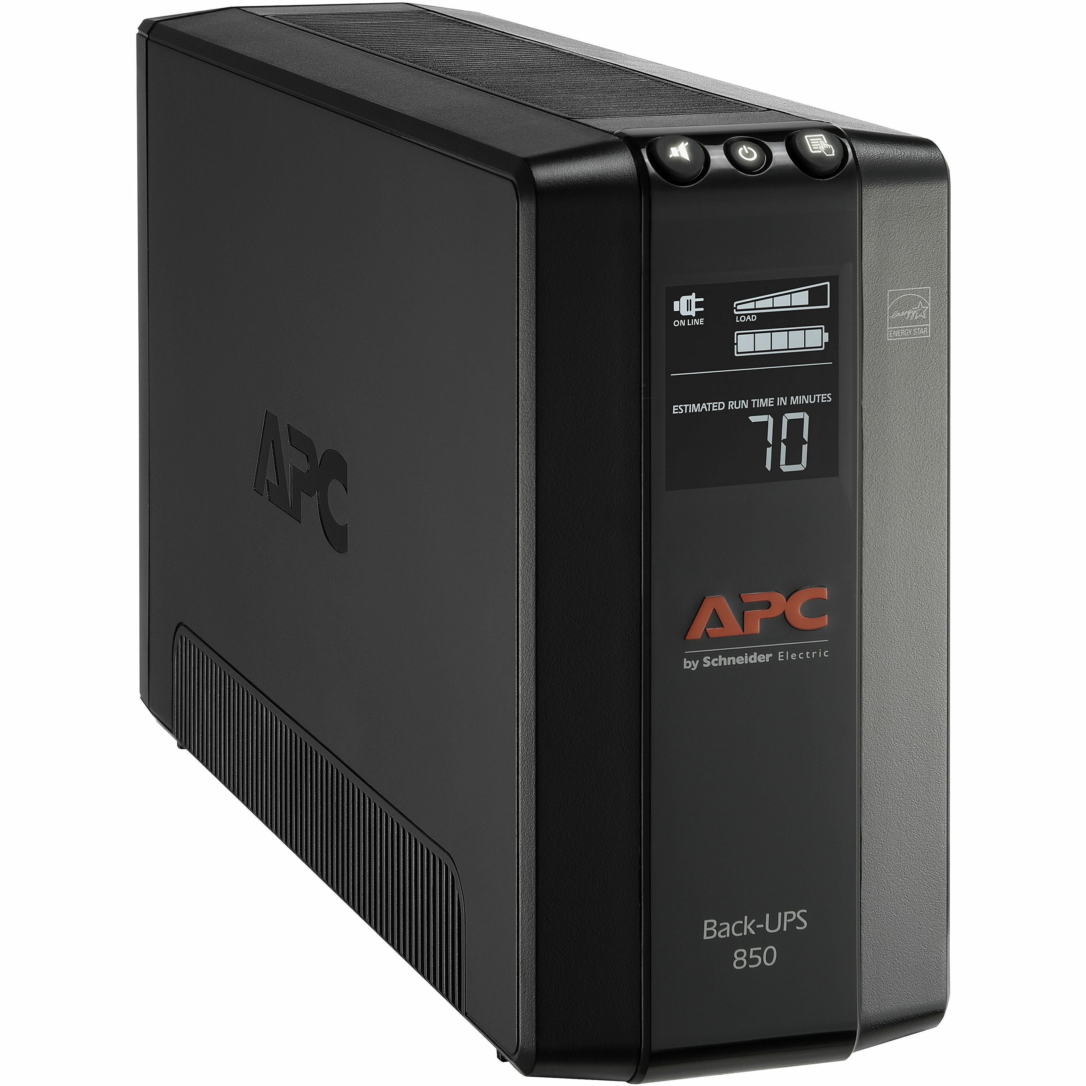 APC by Schneider Electric Back UPS Pro BX850M, Compact Tower, 850VA, AVR, LCD, 120V - Tower - 12 Hour Recharge - 2 Minute Stand-by - 120 V AC Input - 120 V AC Output - 8 x NEMA 5-15R - BX850M - eCommerce Business Prime
