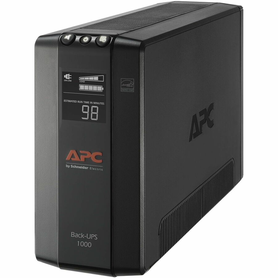 APC by Schneider Electric Back UPS Pro BX1000M, Compact Tower, 1000VA, AVR, LCD, 120V - Tower - AVR - 12 Hour Recharge - 4.30 Minute Stand-by - 120 V AC Input - 120 V AC Output - 8 x NEMA 5-15R - BX1000M - eCommerce Business Prime