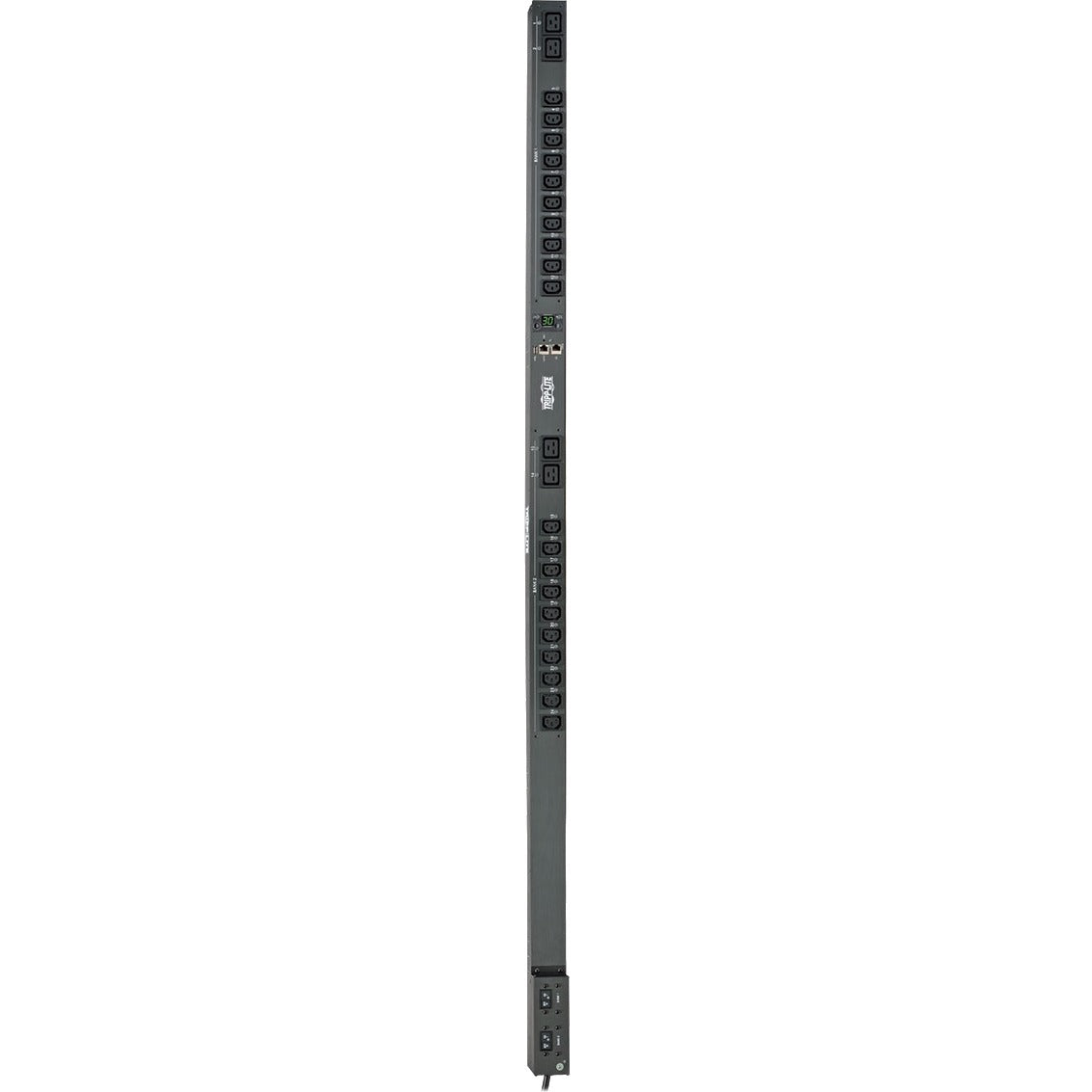 Tripp Lite PDU Switched 208V / 240V 30A 4 C19; 20 C13 LX Platform Vertical 0URM TAA - NEMA L6-30P - 20 x IEC 60320 C13, 4 x IEC 60320 C19 - 230 V - 5.80 kVA - 0U - Vertical Rackmount - TAA Compliant - PDUMVR30HVNETLX - eCommerce Business Prime