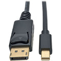 Tripp Lite Mini DisplayPort to DisplayPort Adapter Cable 4K M/M Black Mdp to DP 3ft - DisplayPort/Mini DisplayPort for Audio/Video Device, Notebook, Monitor, TV, Projector - 2.70 GB/s - 2.95 ft - 1 x ...  - P583-003-BK - eCommerce Business Prime