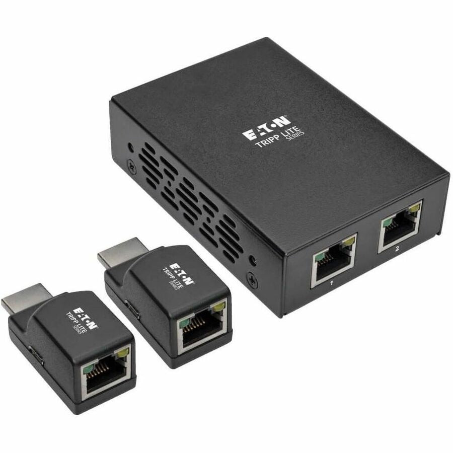Tripp Lite 2-Port HDMI Over Cat5 Cat6 Extender Kit Power Over Cable, 1080p @ 60Hz TAA - Box Style transmitter, 2 Mini Receivers - B126-2P2M-POC - eCommerce Business Prime