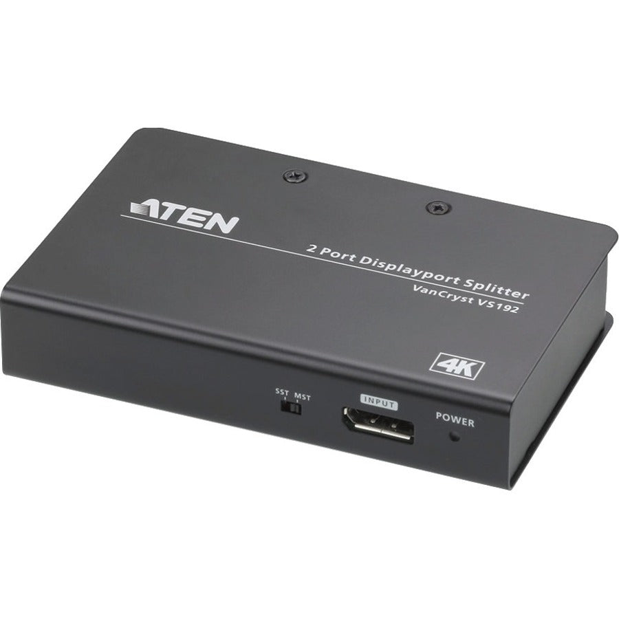 ATEN 2-Port 4K DisplayPort Splitter-TAA Compliant - 4096 x 2160 - DisplayPort - Metal - VS192 - eCommerce Business Prime