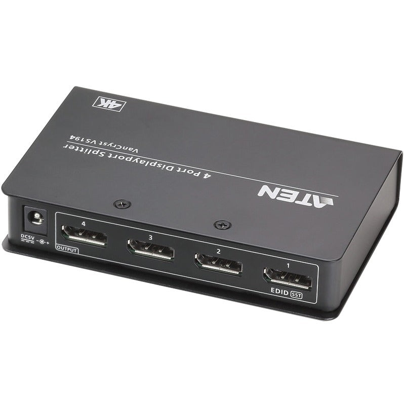ATEN 4-Port 4K DisplayPort Splitter-TAA Compliant - 4096 x 2160 - DisplayPort - Metal - VS194 - eCommerce Business Prime