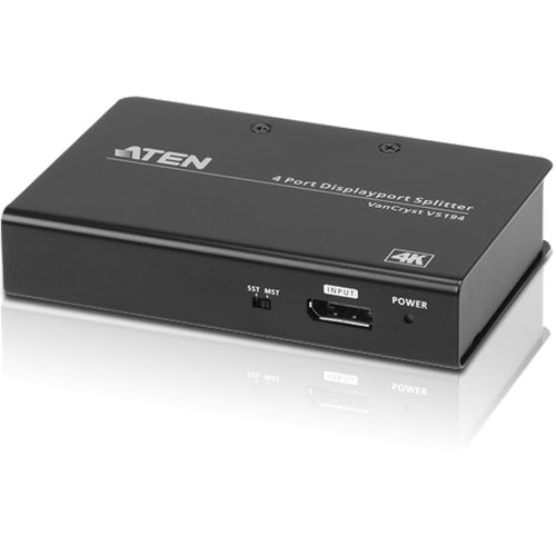 ATEN 4-Port 4K DisplayPort Splitter-TAA Compliant - 4096 x 2160 - DisplayPort - Metal - VS194 - eCommerce Business Prime