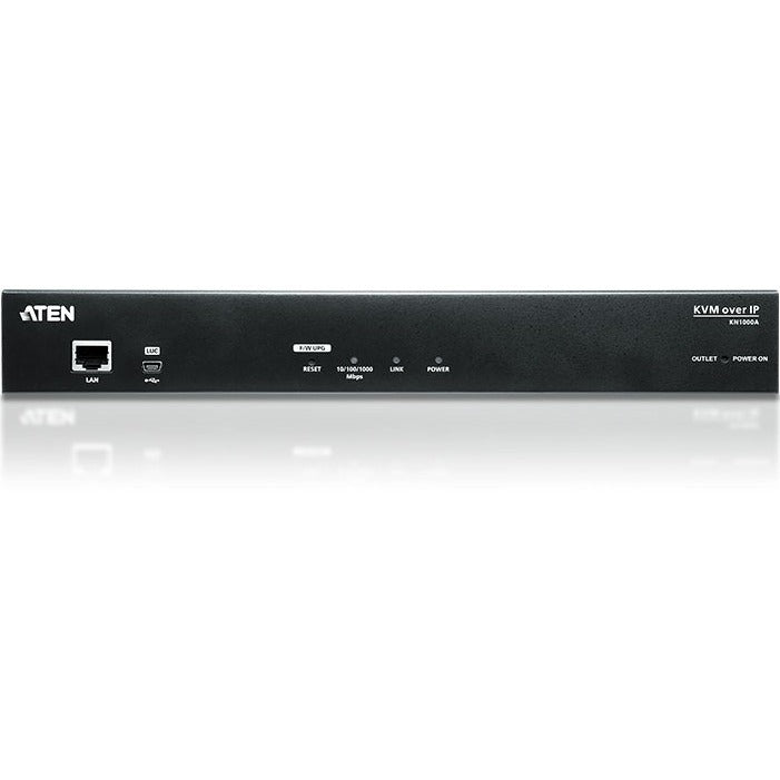 ATEN KN1000A Single Port KVM over IP Switch-TAA Compliant - 1 Computer(s) - 1 Local User(s) - 1 Remote User(s) - 1920 x 1200 - 1 x Network (RJ-45) - 1 x USB - Management Port - KN1000A - eCommerce Business Prime