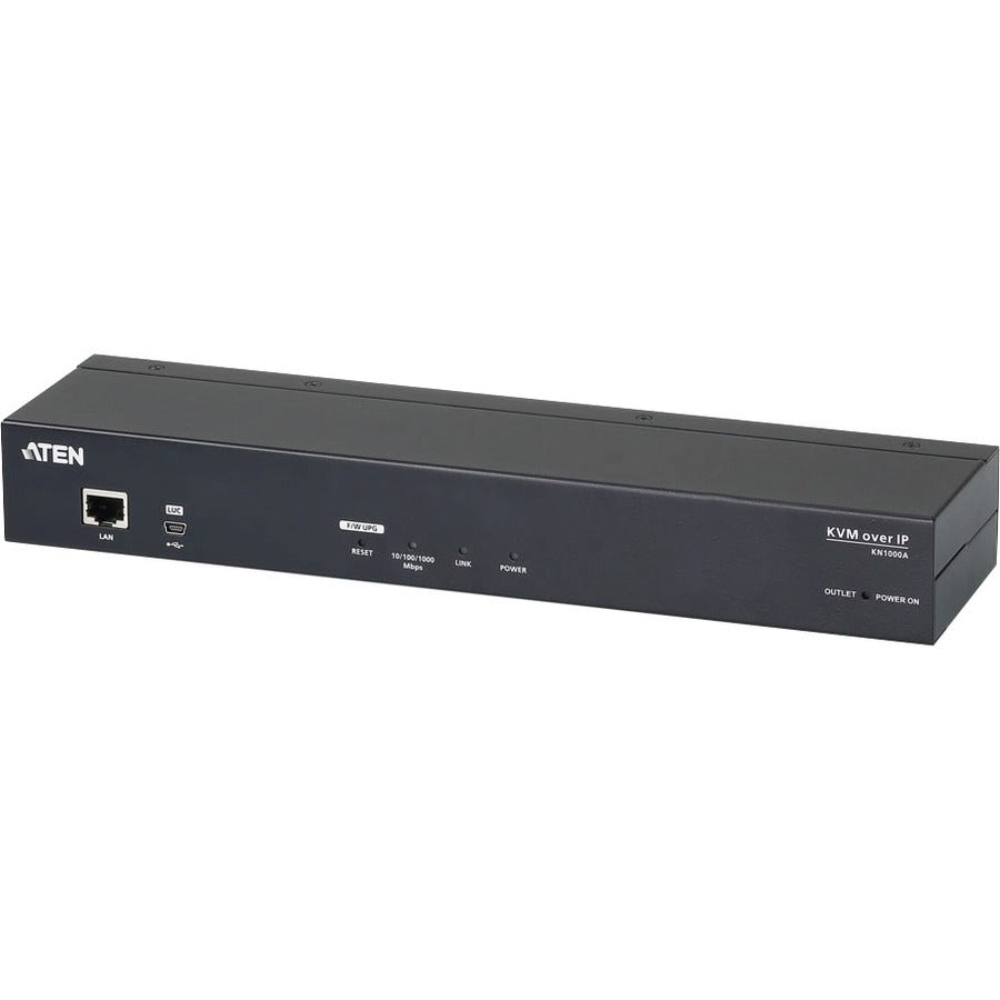 ATEN KN1000A Single Port KVM over IP Switch-TAA Compliant - 1 Computer(s) - 1 Local User(s) - 1 Remote User(s) - 1920 x 1200 - 1 x Network (RJ-45) - 1 x USB - Management Port - KN1000A - eCommerce Business Prime