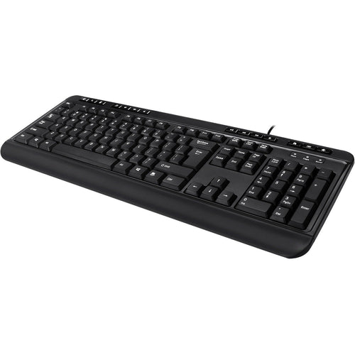 Adesso Multimedia Desktop Keyboard with 3-Port USB Hub - Cable Connectivity - USB Interface - 104 Key Media Player, Volume Down, Volume Up, Mute, Play/Pause, Previous Track, Next Track, Stop, My Compu...  - AKB-132HB - eCommerce Business Prime